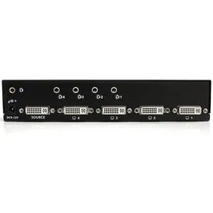 StarTech.com 4 Port DVI Video Splitter with Audio - 1920 x 1200 - 10 m Maximum Operating Distance - Audio Line In - Audio Line Out - DVI In - DVI Out - Aluminium - TAA Compliant