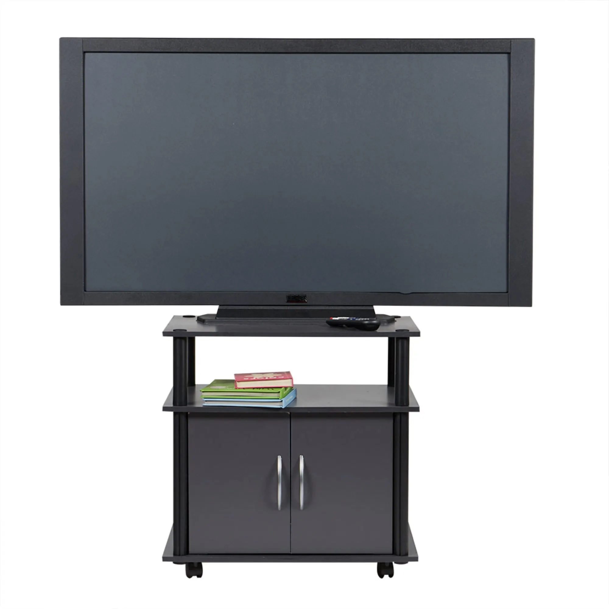TV Stand with Cabinet, Grey