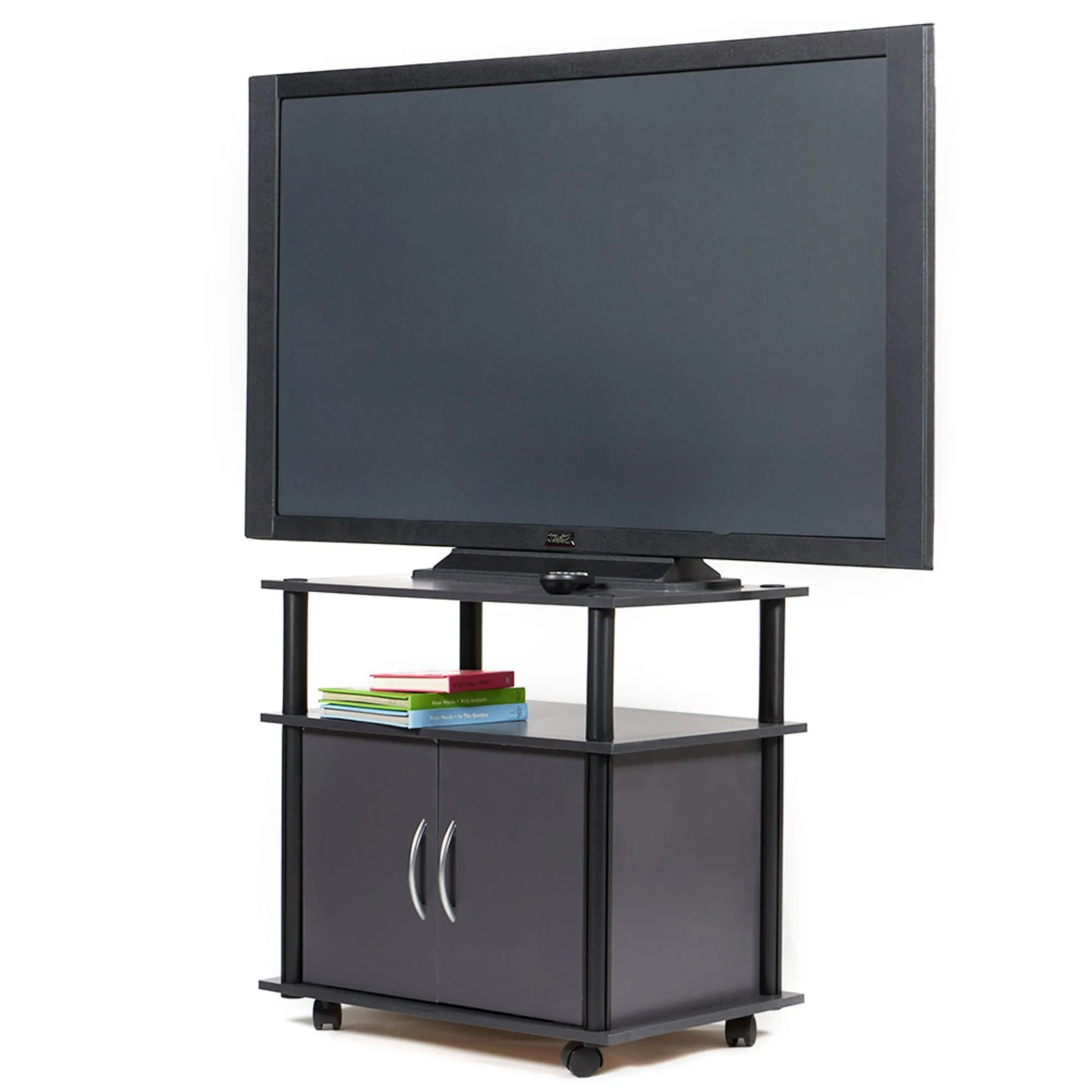 TV Stand with Cabinet, Grey