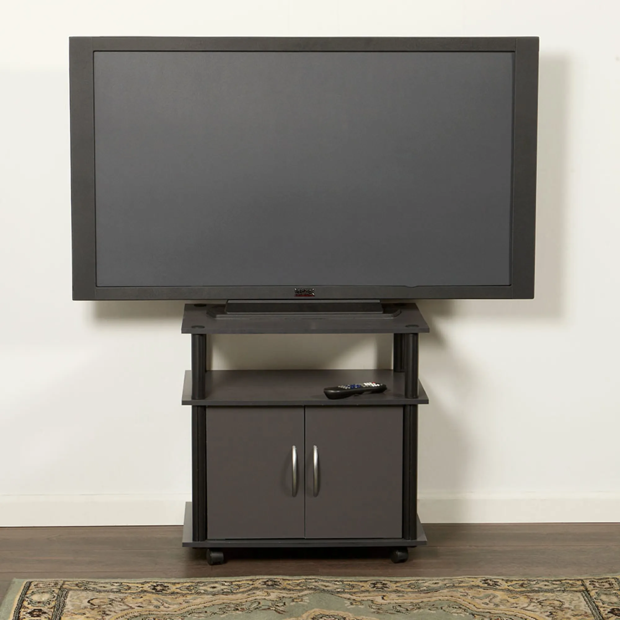 TV Stand with Cabinet, Grey