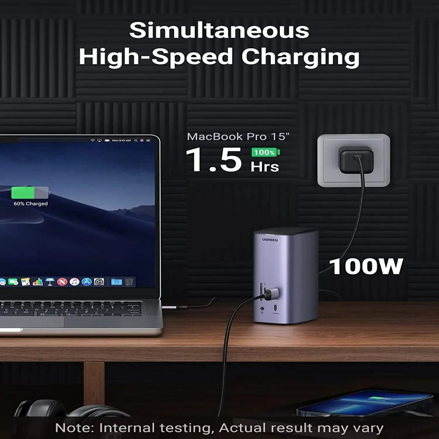 UGREEN 90325 12 In 1 USB C Triple Display Multifunction Docking Station(Gray)