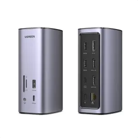 UGREEN 90325 12 In 1 USB C Triple Display Multifunction Docking Station(Gray)