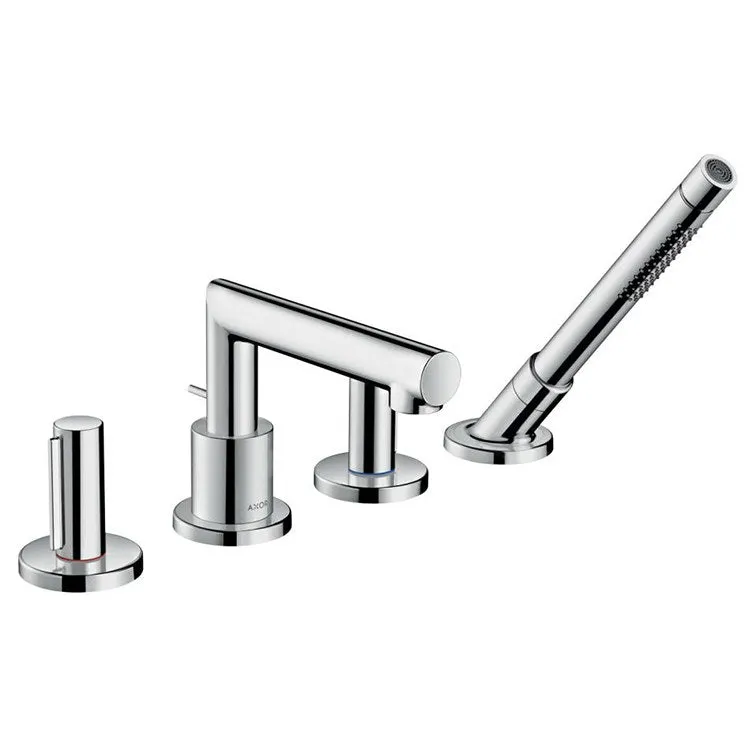 Uno Two Handle 4-Hole Roman Tub Filler with Handshower