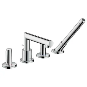 Uno Two Handle 4-Hole Roman Tub Filler with Handshower