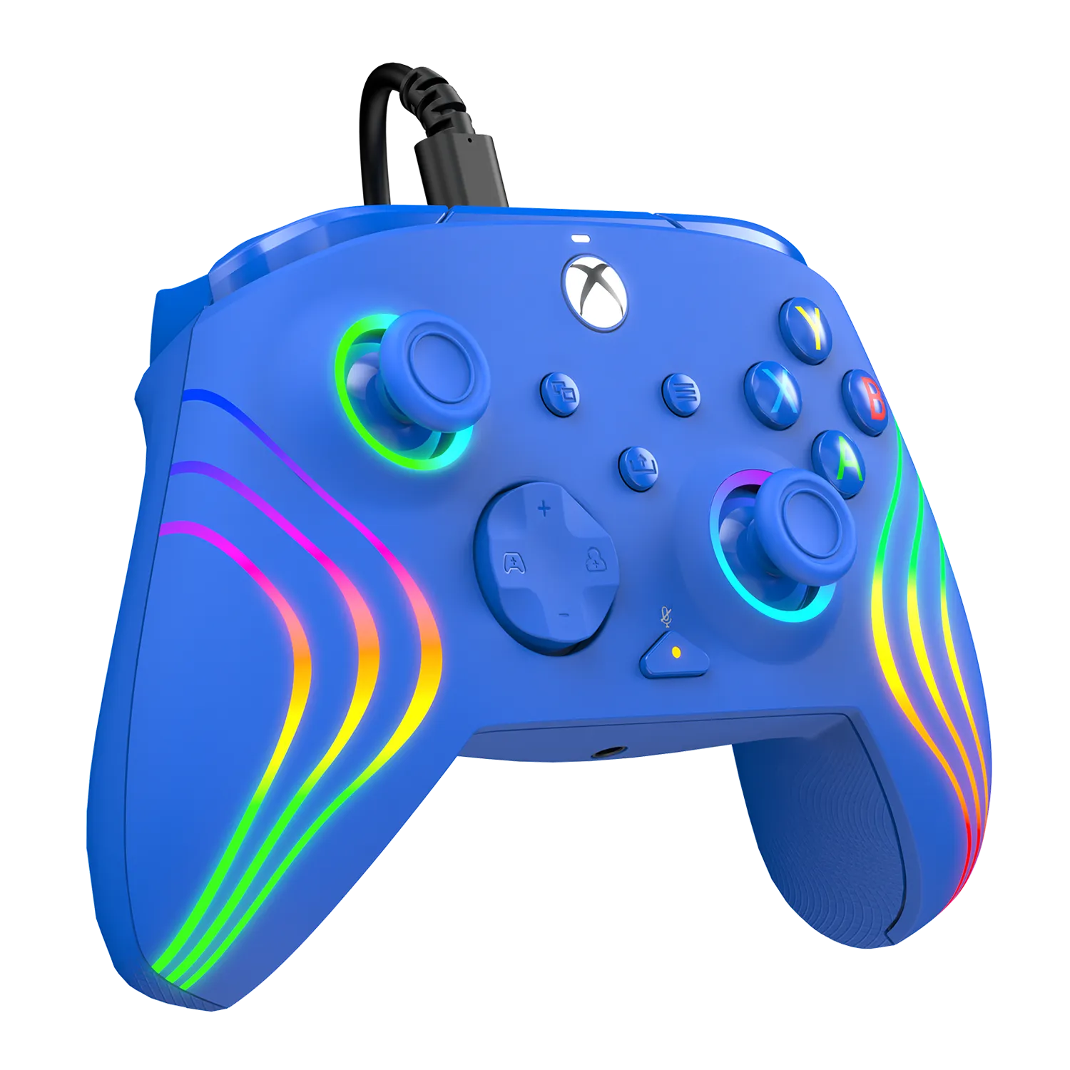Xbox Series X|S & PC Blue Afterglow Wave Wired Controller