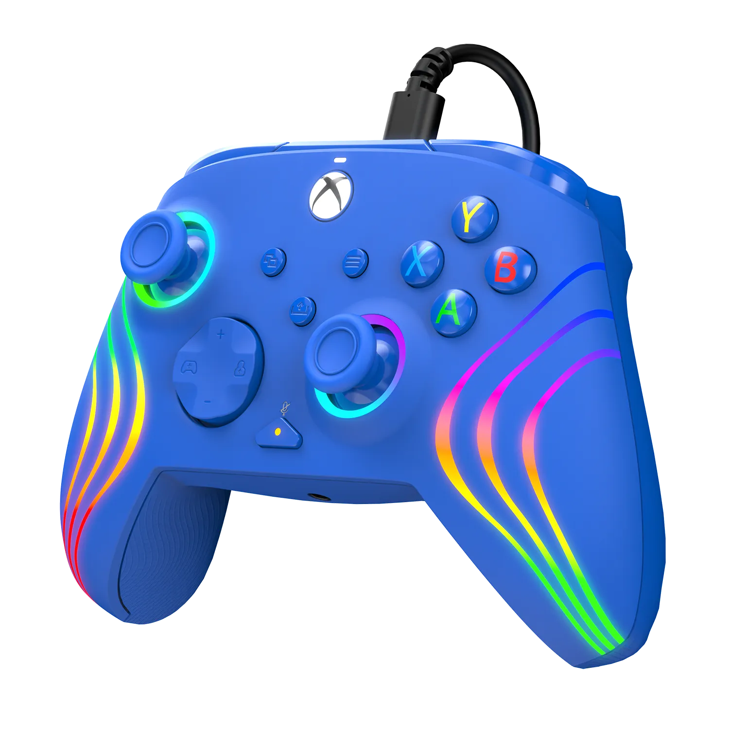 Xbox Series X|S & PC Blue Afterglow Wave Wired Controller