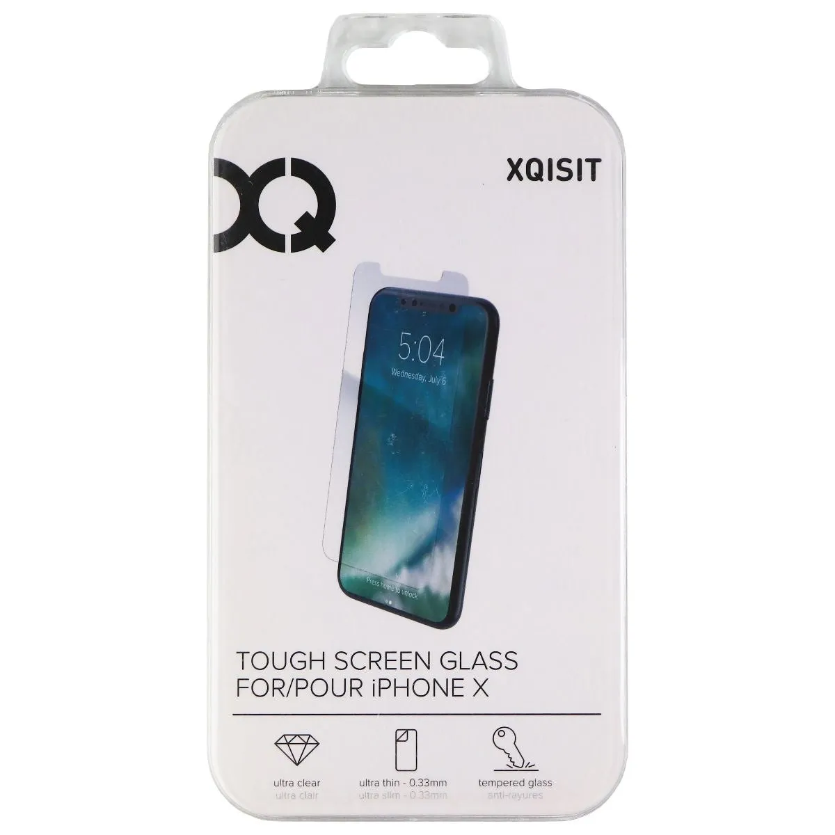Xqisit Tough Screen Glass for iPhone X / XS - Clear