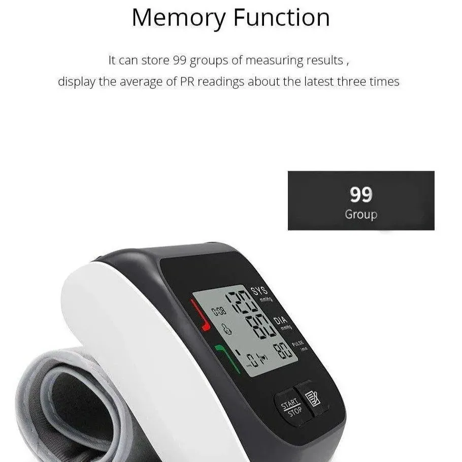 YK-BPW1 Digital LCD Wrist Blood Pressure & Pulse Rate Monitor Arrhythmia