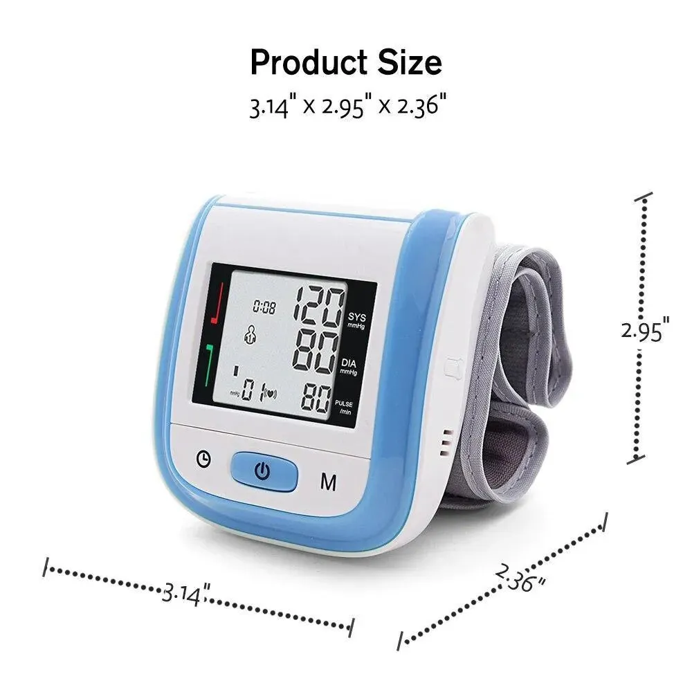 YK-BPW1 Digital LCD Wrist Blood Pressure & Pulse Rate Monitor Arrhythmia