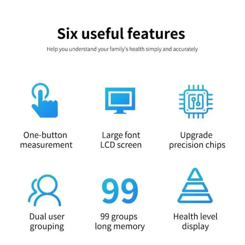 YK-BPW1 Digital LCD Wrist Blood Pressure & Pulse Rate Monitor Arrhythmia