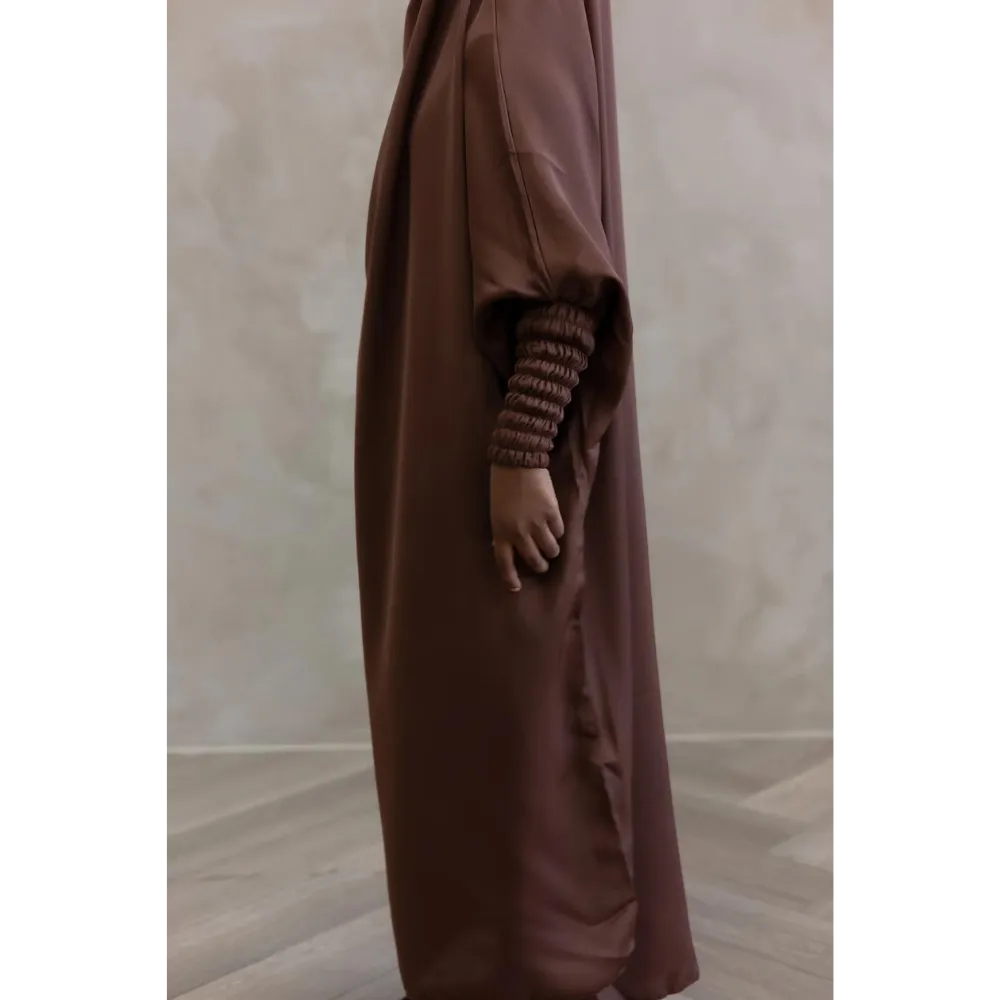 Zaynab Girls Jilbaab Kids Coffee Brown
